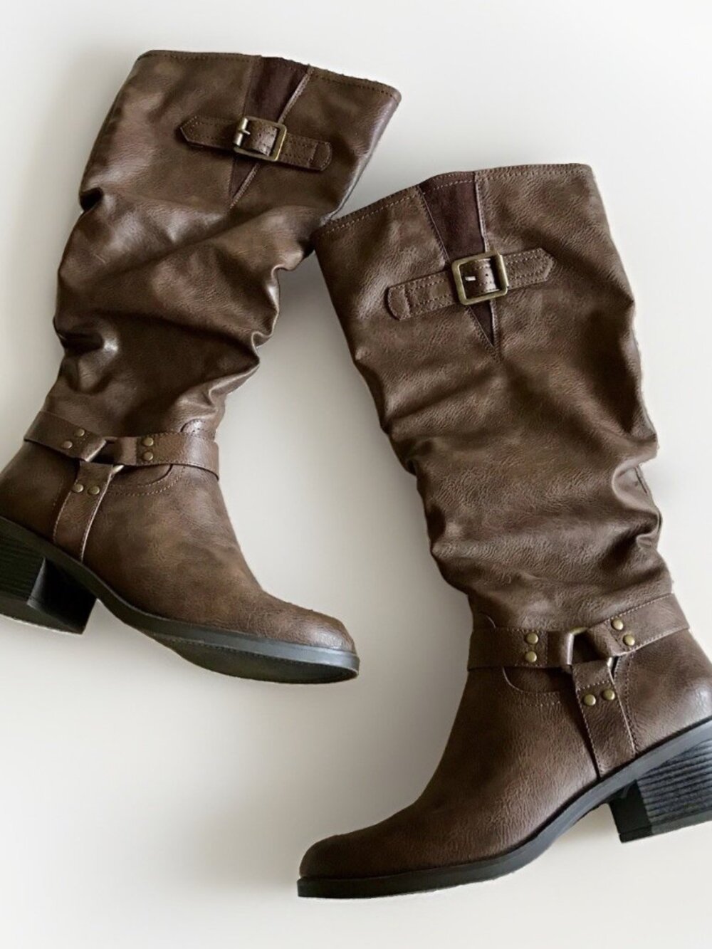 White Mountain Women’s Tall Slouch Boots - Size 9.5M - Brown